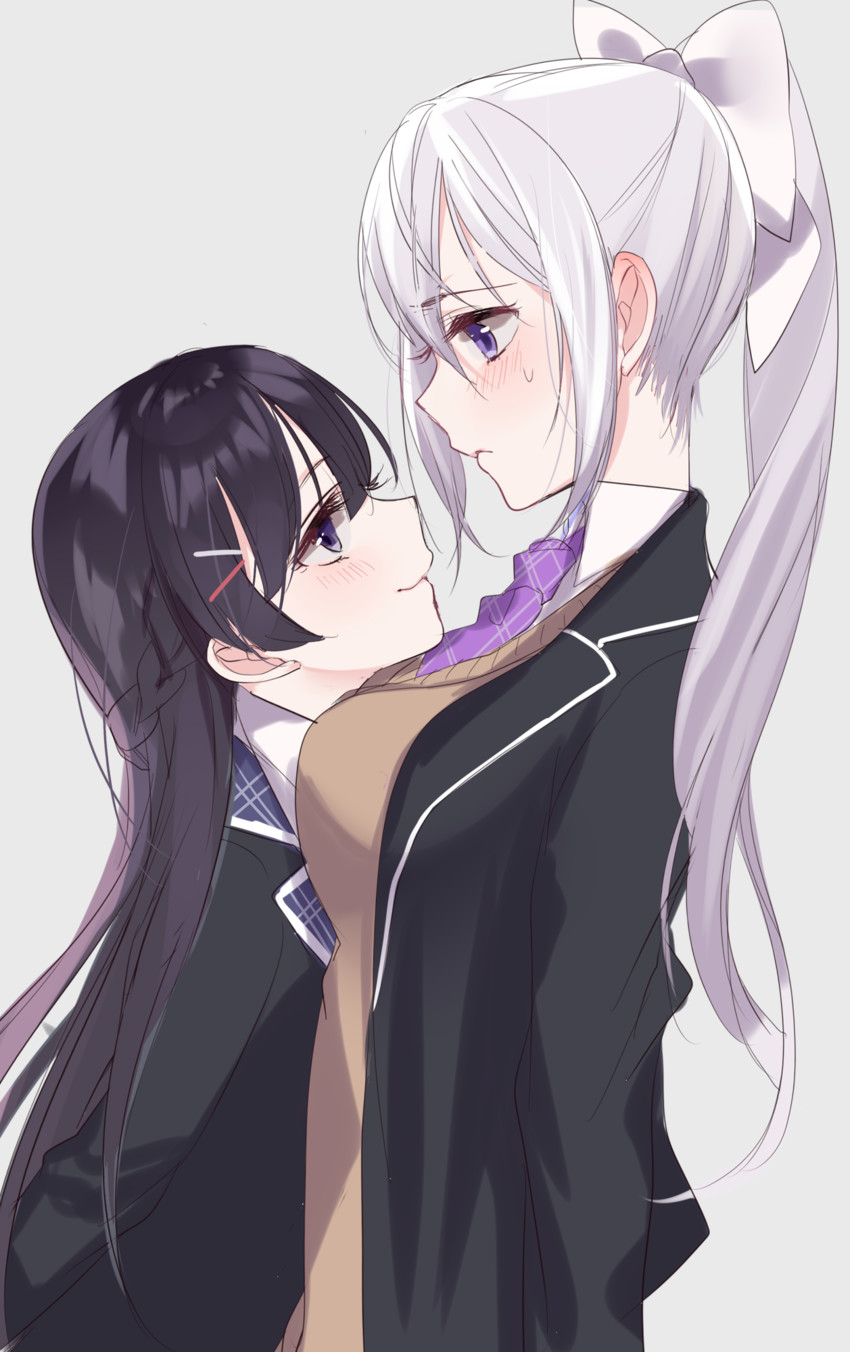 tsukino mito and higuchi kaede (nijisanji) drawn by misumi_(macaroni)