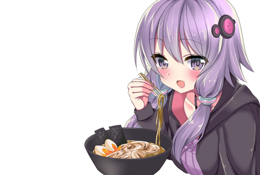 yuzuki yukari (vocaloid and 1 more) drawn by hinao