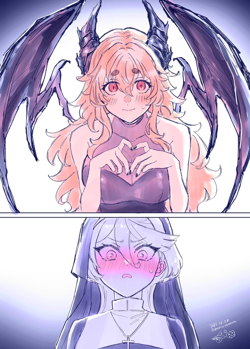 suletta mercury and miorine rembran (gundam and 1 more) drawn by yuri_kyanon