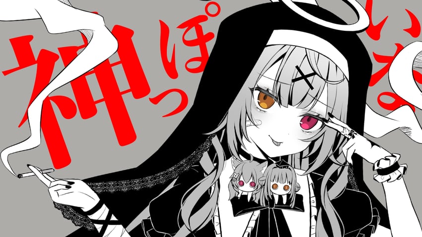 hoshikawa sara, yamagami karuta, and fumi (nijisanji and 1 more) drawn by kakyoxx