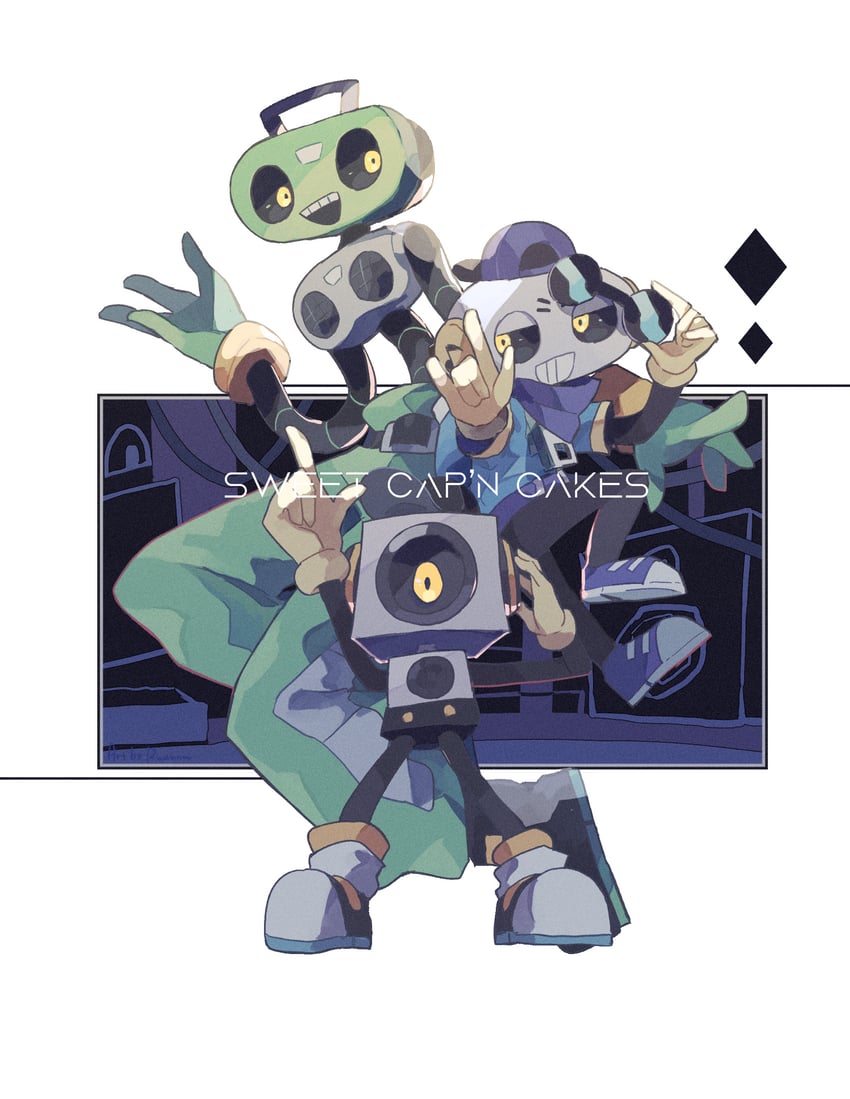 k k, sweet, and cap'n (deltarune) drawn by ruannu