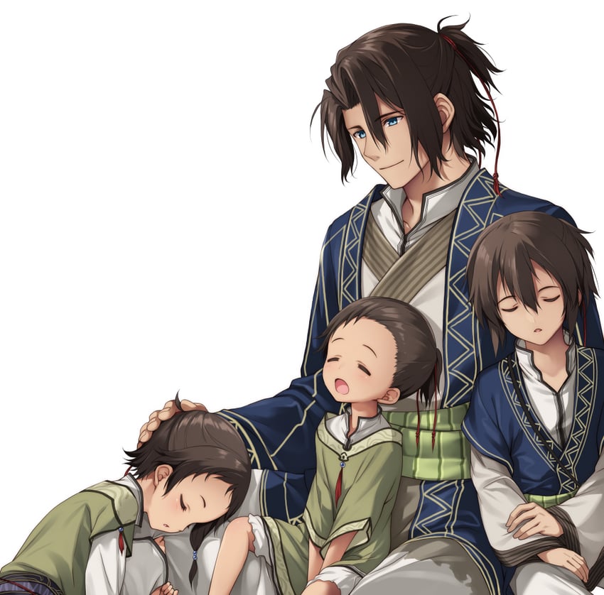 gaius worzel, thoma worzel, sheeda worzel, and lily worzel (eiyuu densetsu and 2 more) drawn by hakuleg
