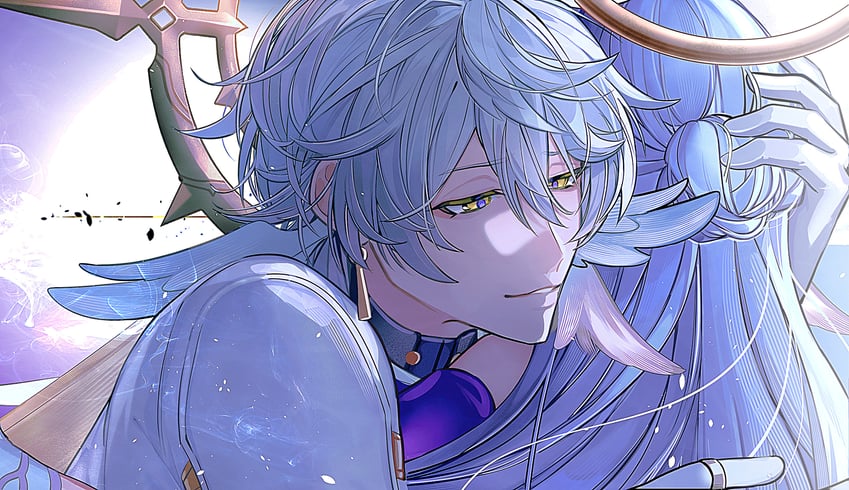 robin and sunday (honkai and 1 more) drawn by kamino_eru