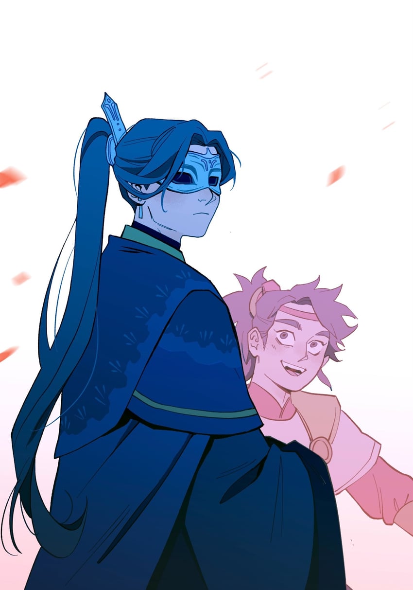 xie lian and lang qianqiu (tianguan cifu) drawn by bonesbunns