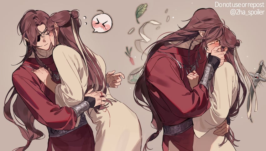 xie lian and hua cheng (tianguan cifu) drawn by galbae