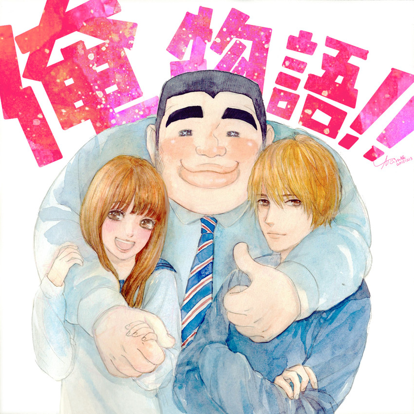 yamato rinko, gouda takeo, and sunakawa makoto (ore monogatari!!) drawn by zhuzhu90111