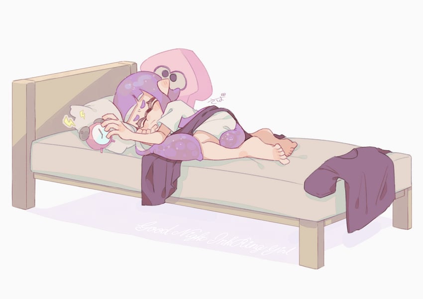 inkling player character and inkling girl (splatoon) drawn by sabata_saba