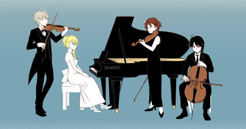 slaine troyard, kaizuka inaho, asseylum vers allusia, and rayet areash (aldnoah.zero) drawn by aki_(neyuki41028)