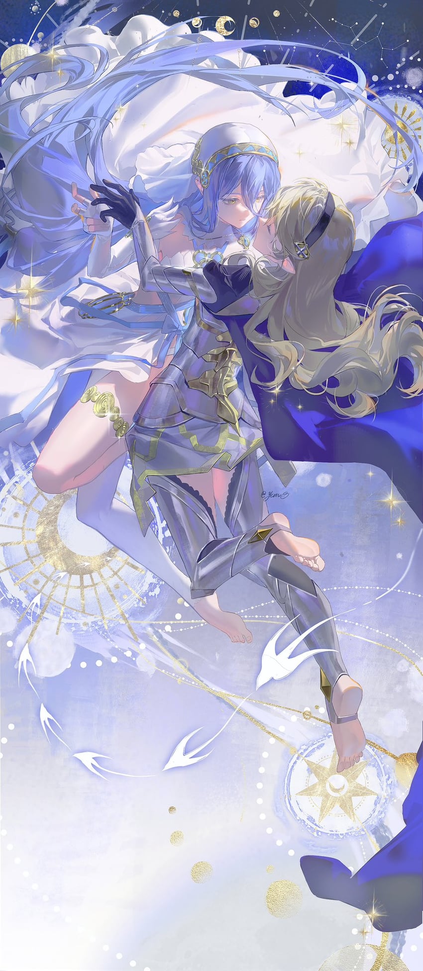 female corrin and azura (fire emblem and 1 more) drawn by yun_(dl2n5c7kbh8ihcx)