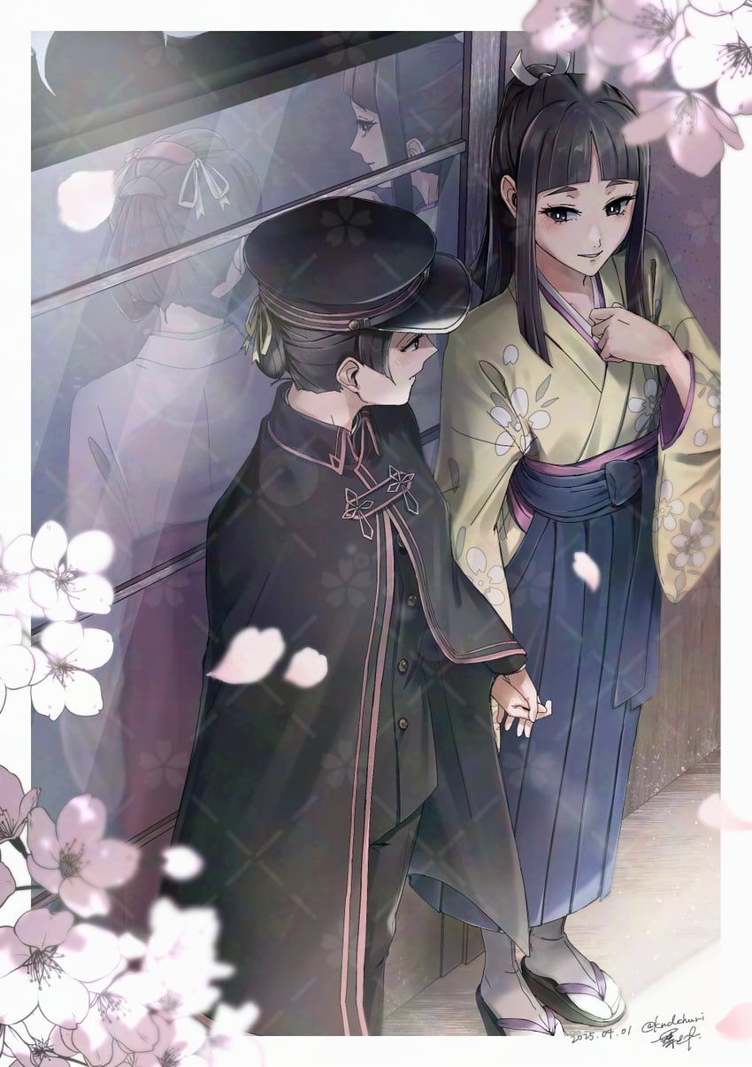 susato mikotoba, rei membami, and ryutaro naruhodo (ace attorney and 2 more) drawn by kndchuri
