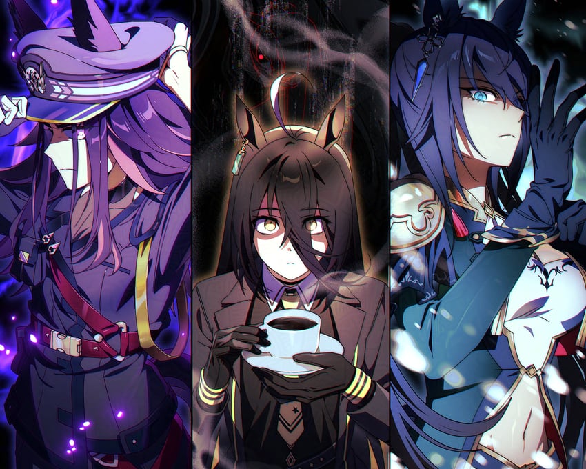 manhattan cafe, symboli kris s, and fenomeno (umamusume) drawn by murangee