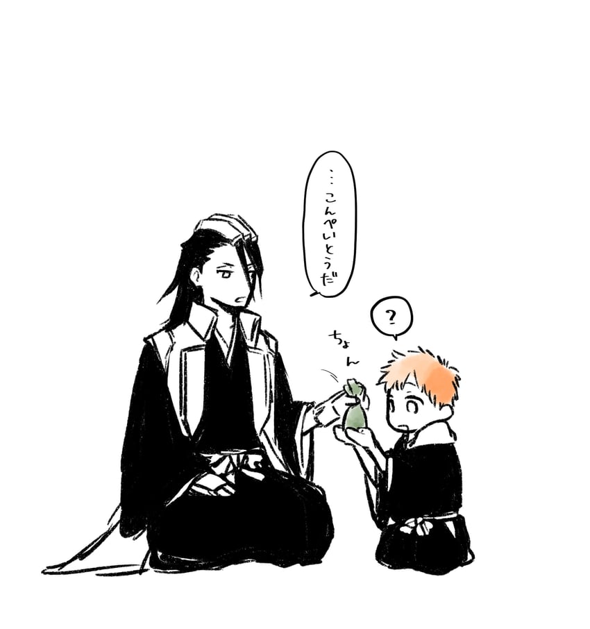 kuchiki byakuya and kurosaki kazui (bleach and 1 more) drawn by choko_egg