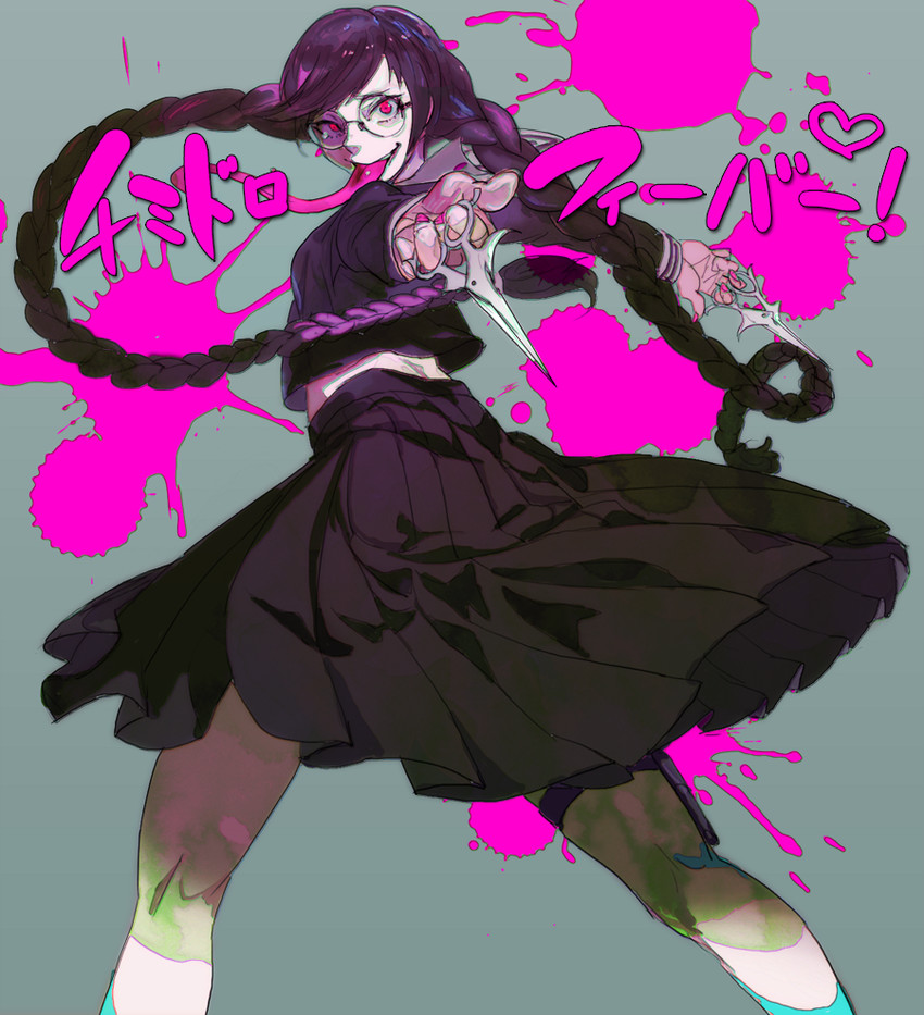 fukawa toko and genocider shou (danganronpa and 1 more) drawn by hanarabiwarco