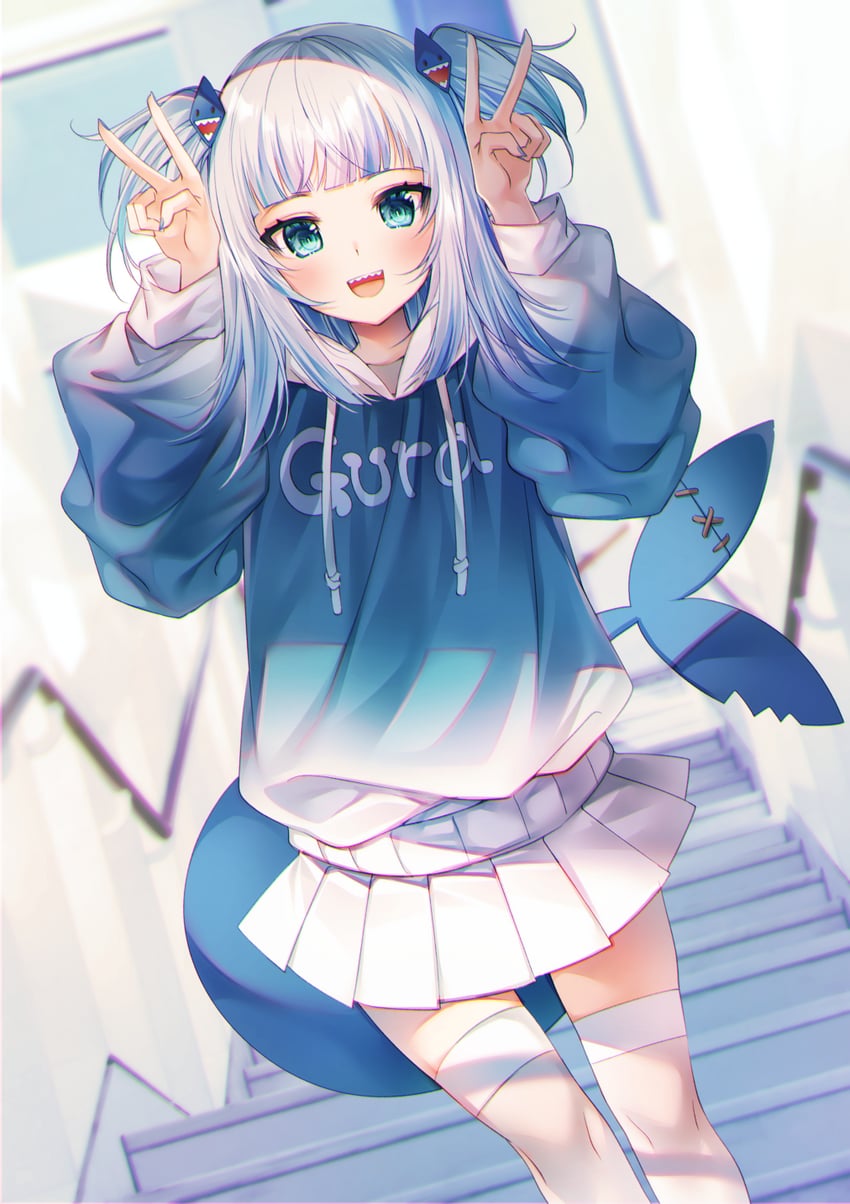 gawr gura (hololive and 1 more) drawn by soen