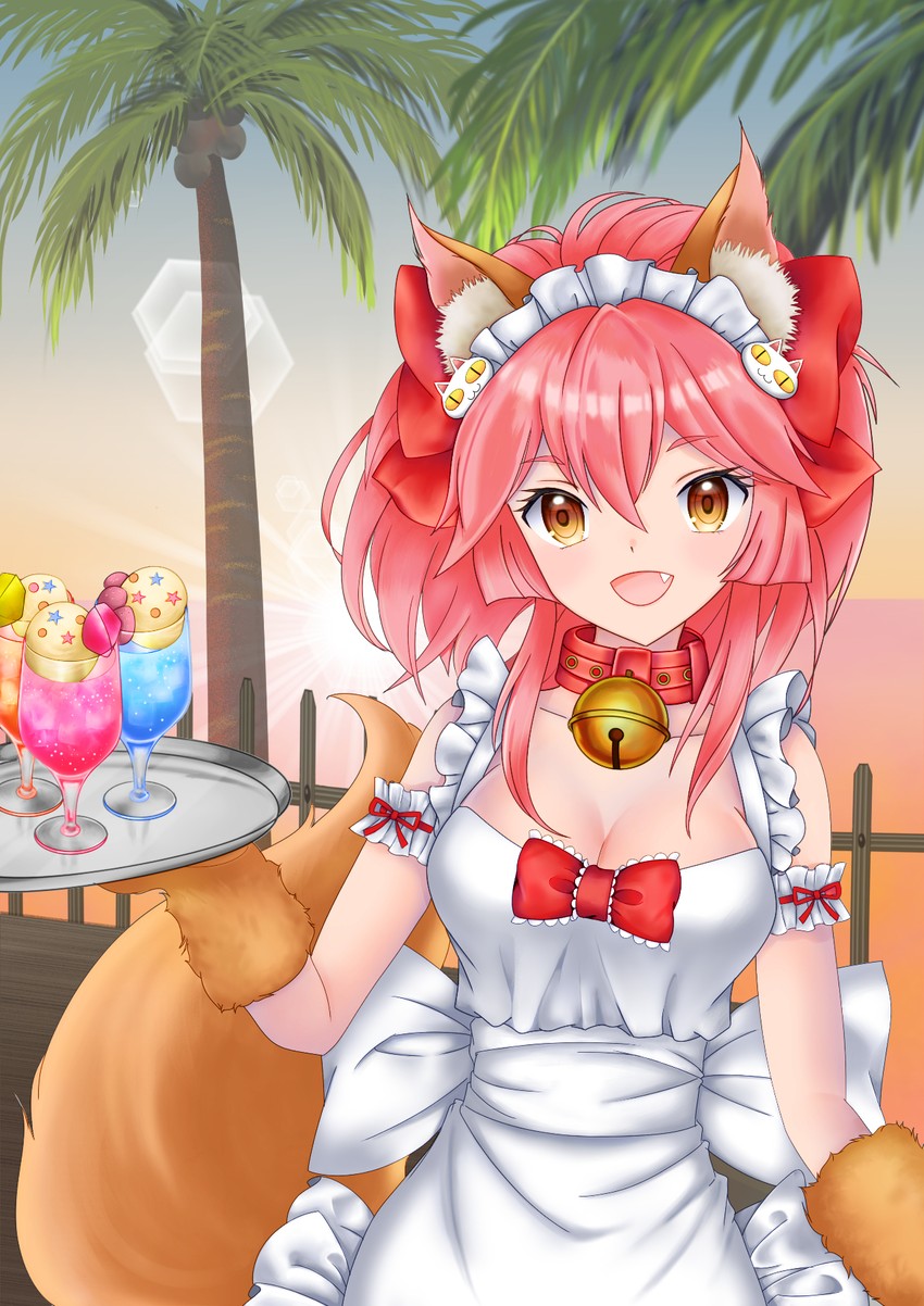 tamamo and tamamo cat (fate and 1 more) drawn by piko_squirrel