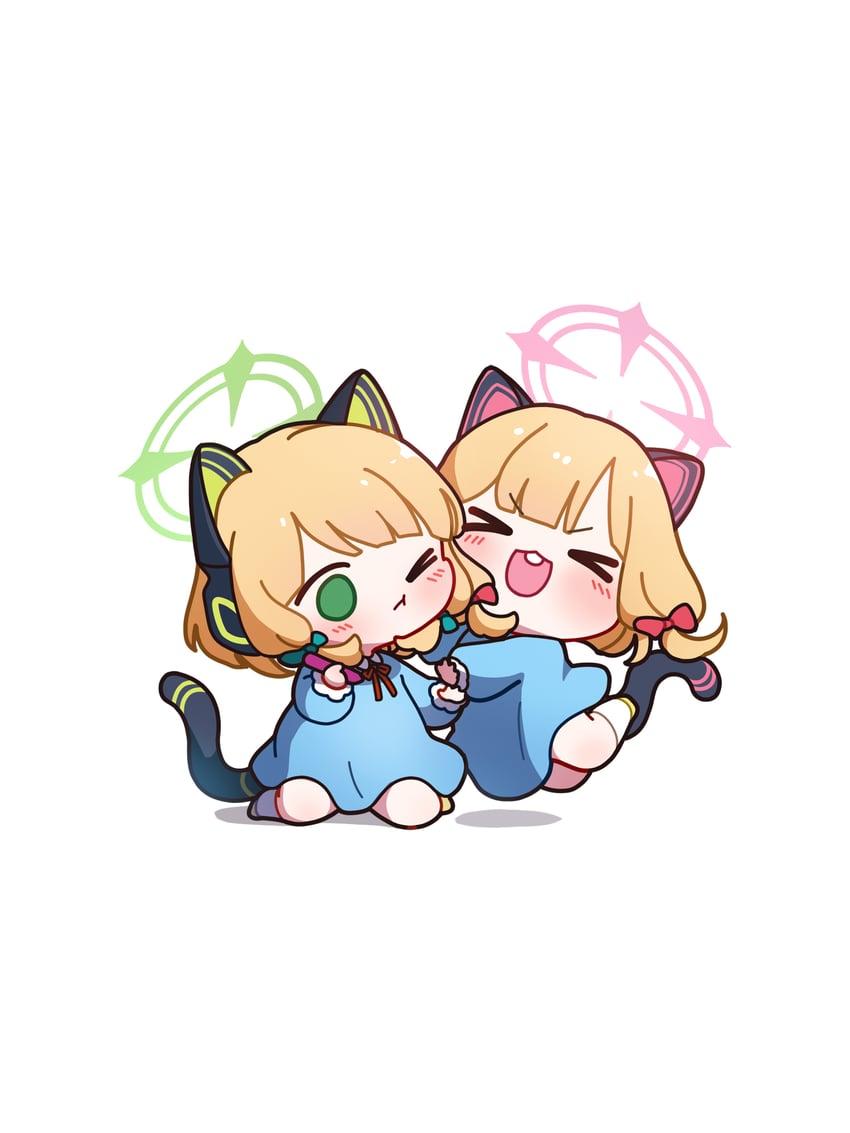 momoi and midori (blue archive) drawn by uz_(uzru0428)
