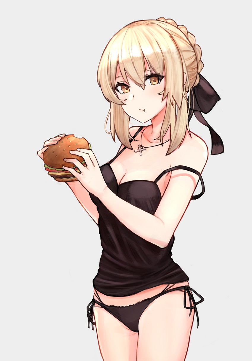 artoria pendragon and saber alter (fate and 1 more) drawn by leatzche