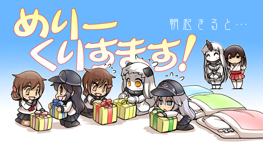 hibiki, inazuma, akagi, ikazuchi, akatsuki, and 2 more (kantai collection) drawn by hisahiko