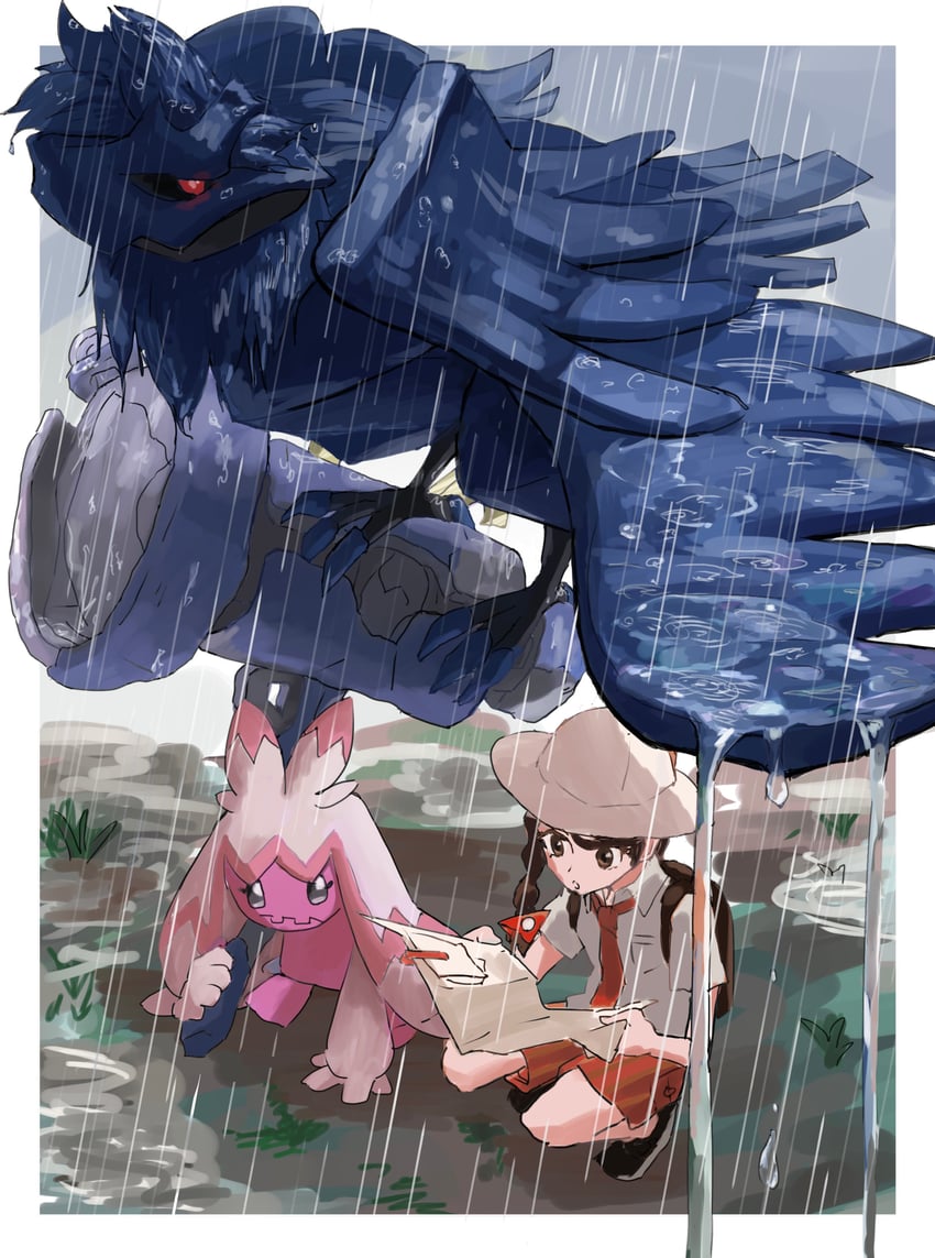juliana, tinkaton, and corviknight (pokemon and 1 more) drawn by keina_(ke1na_h)