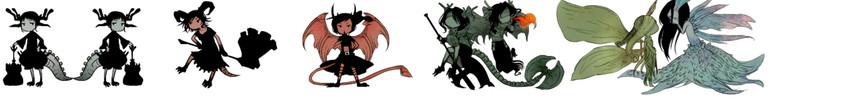 seath the scaleless, asylum demon, belfry gargoyle, taurus demon, hellkite dragon, and 2 more (dark souls and 1 more) drawn by mabino215