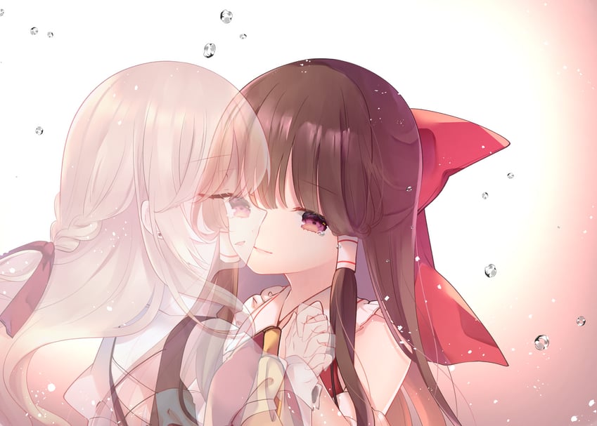 hakurei reimu and kirisame marisa (touhou) drawn by cacao_(cacaomgmg)