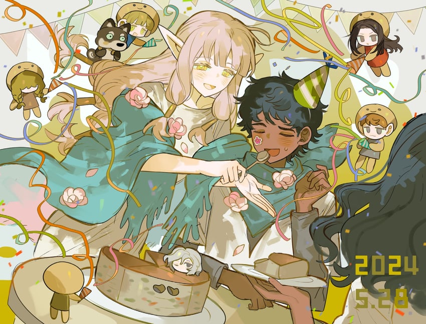 mithrun, kabru, milsiril, mickbell tomas, kuro, and 3 more (dungeon meshi) drawn by wo_yao_chifan