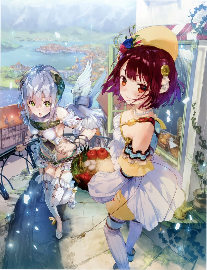 sophie neuenmuller and plachta (atelier and 1 more) drawn by noco_(adamas) and yuugen