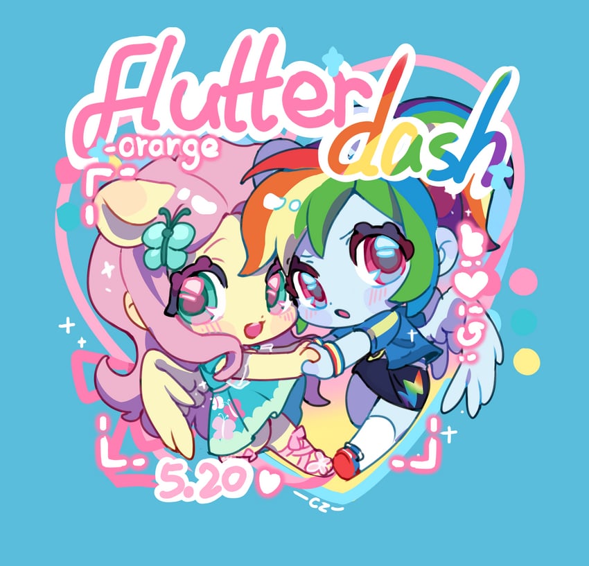 fluttershy and rainbow dash (my little pony and 2 more) drawn by chengzi82020
