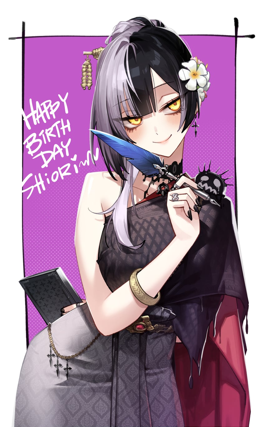 shiori novella and yorick (hololive and 1 more) drawn by adarin