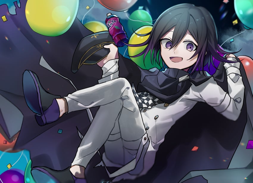 oma kokichi (danganronpa and 1 more) drawn by huyuharu0214