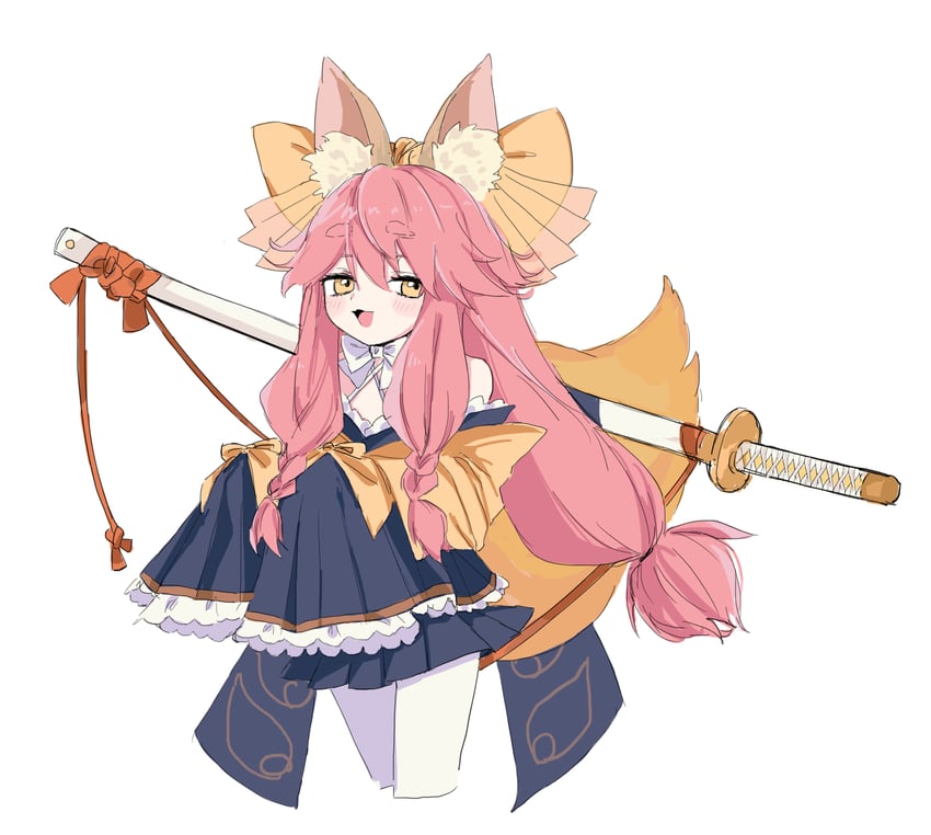 tamamo and tamamo aria (fate and 1 more) drawn by kaigan0211