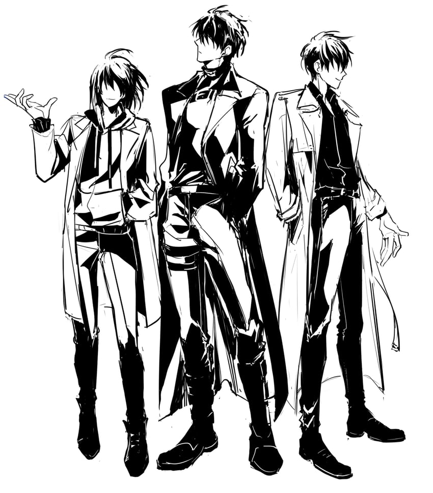kim dokja, yoo joonghyuk, and han sooyoung (omniscient reader's viewpoint) drawn by iliope_l
