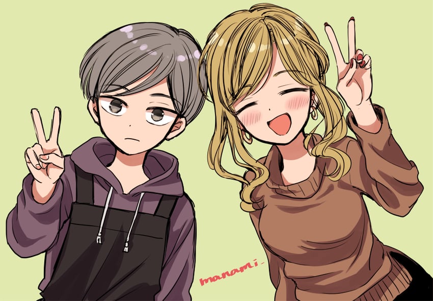 kakitsubata ayame and tobio shoubu (himawari-san) drawn by sugano_manami