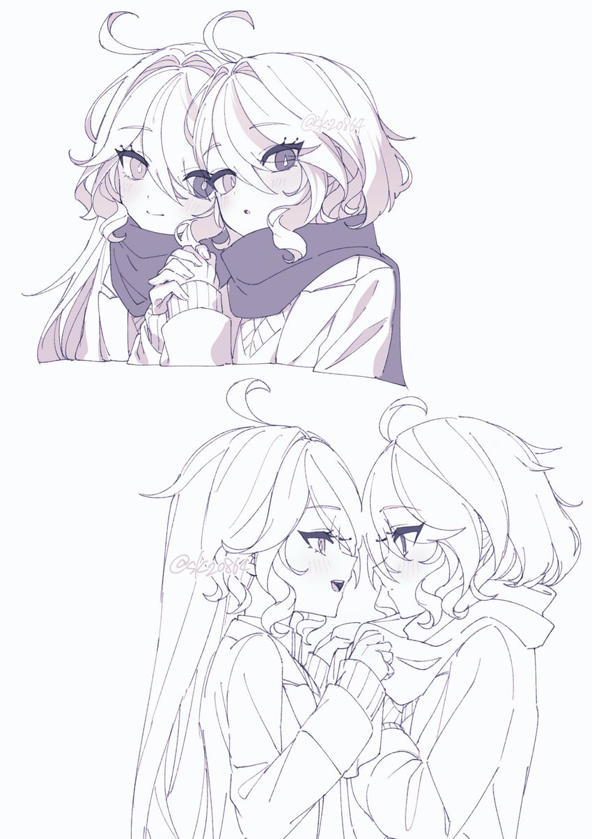 furina and focalors (genshin impact) drawn by mochizuki_mochi