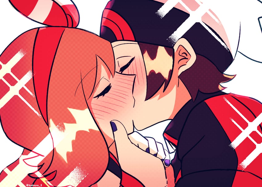 may and brendan (pokemon and 1 more) drawn by hakoya
