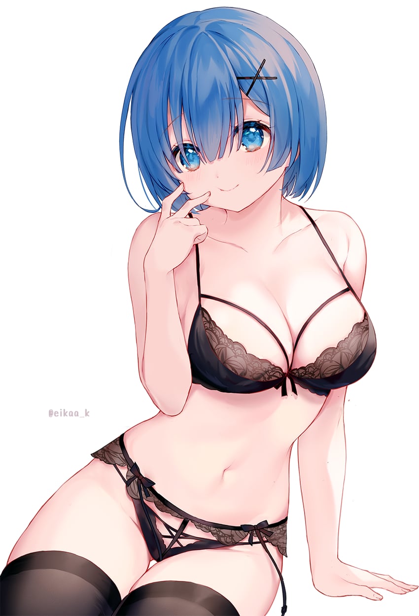 rem (re:zero kara hajimeru isekai seikatsu) drawn by eikaa