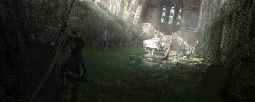 2b and a2 (nier and 1 more) drawn by kaykaykay