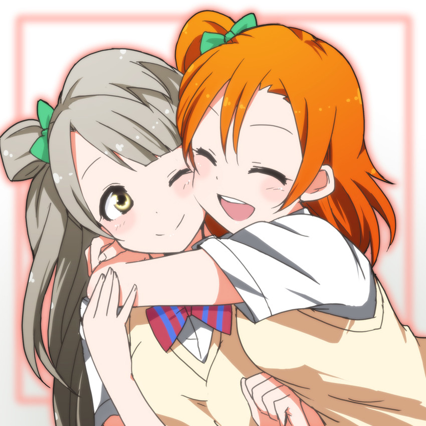 minami kotori and kosaka honoka (love live! and 1 more) drawn by kidachi