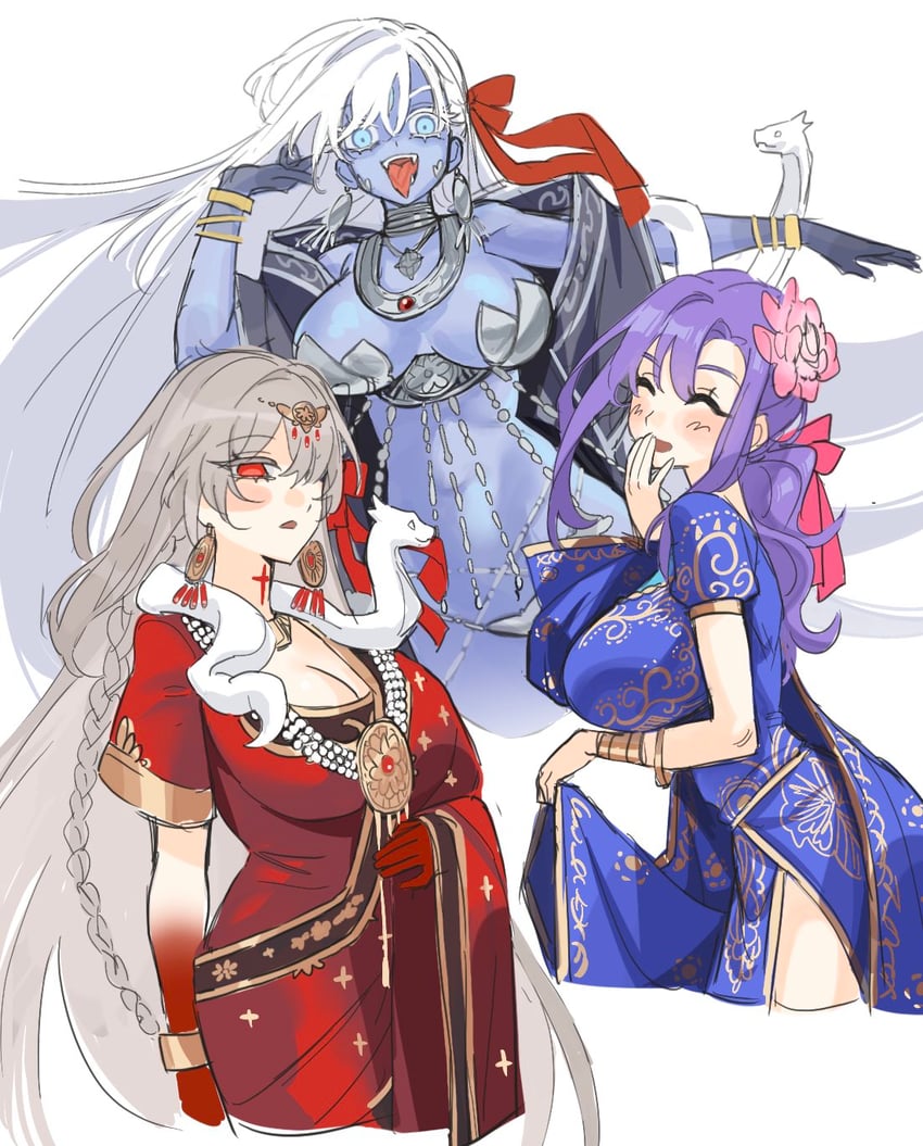 parvati, durga, and kali (fate and 2 more) drawn by takustorage