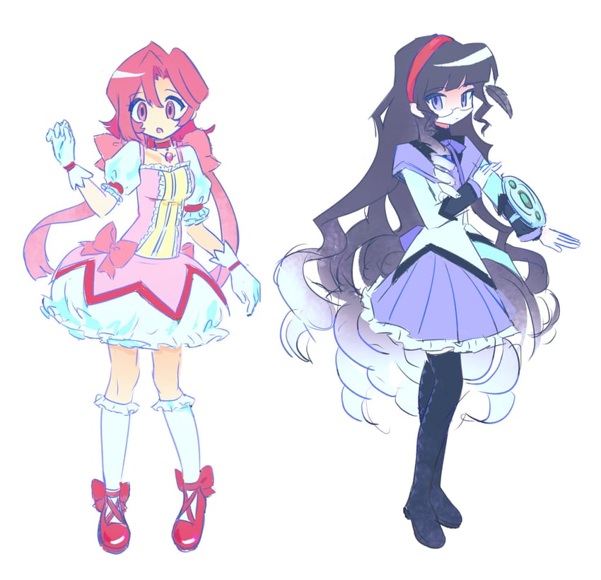 akemi homura, kaname madoka, eva tsunaka, and diana venecia (mahou shoujo madoka magica and 1 more) drawn by qcclp
