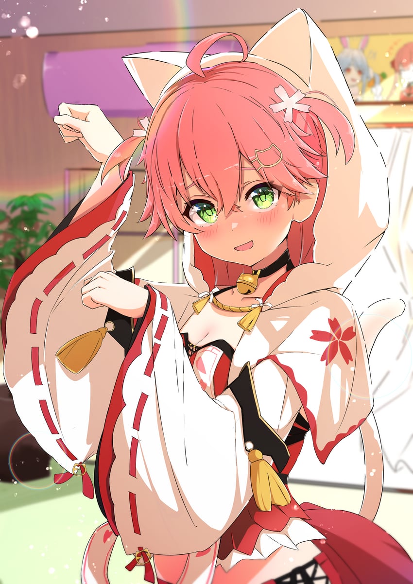 houshou marine, usada pekora, and sakura miko (hololive) drawn by spice_mega