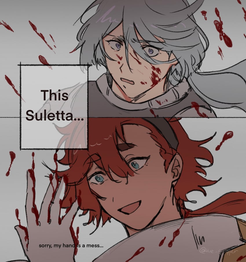 suletta mercury and miorine rembran (gundam and 1 more) drawn by the_quipper