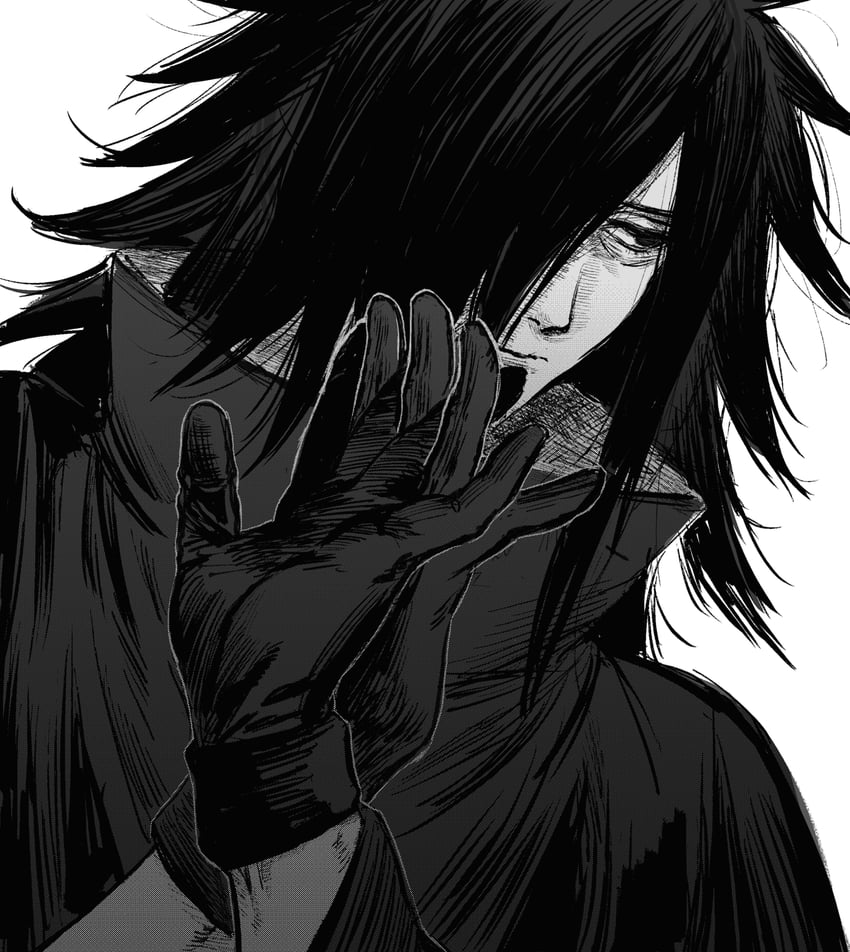 uchiha madara (naruto and 1 more) drawn by gurekoguriko