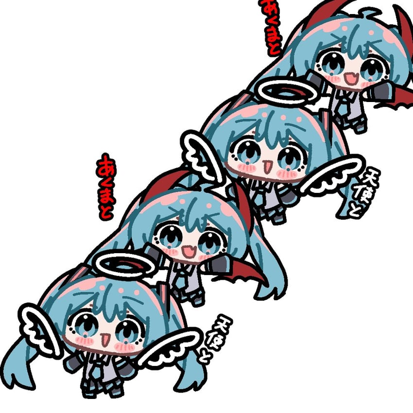 hatsune miku (vocaloid and 1 more) drawn by yukkuri_yuduki