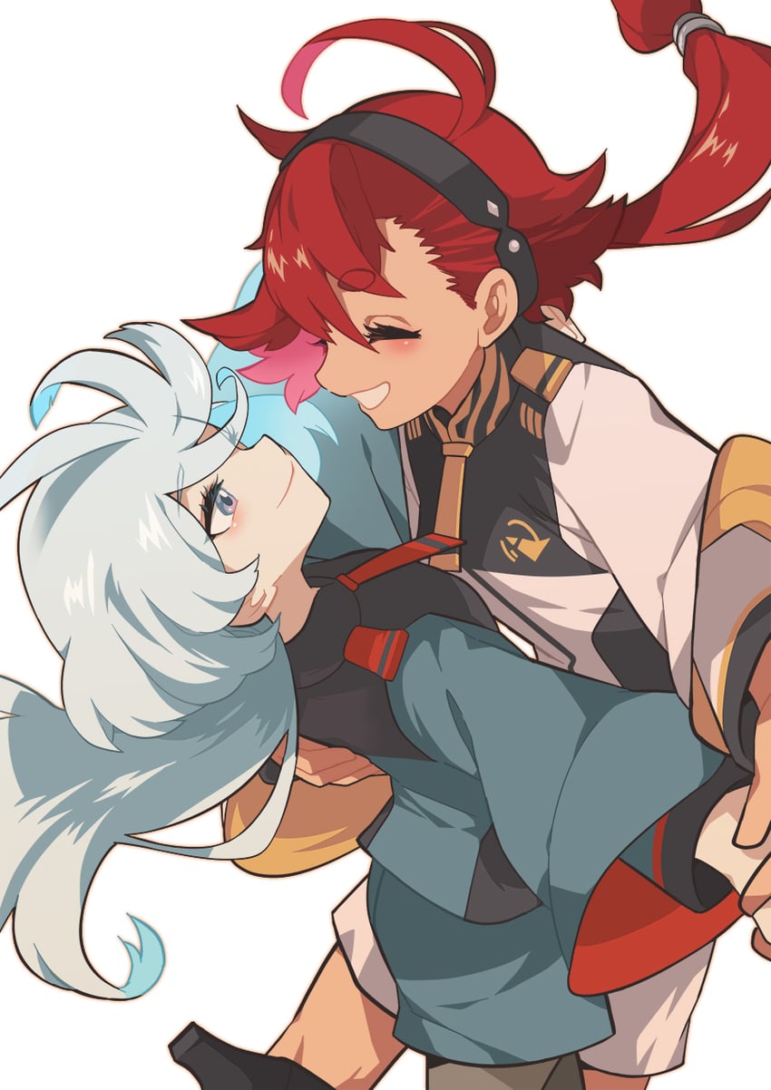 suletta mercury and miorine rembran (gundam and 1 more) drawn by gomipomi