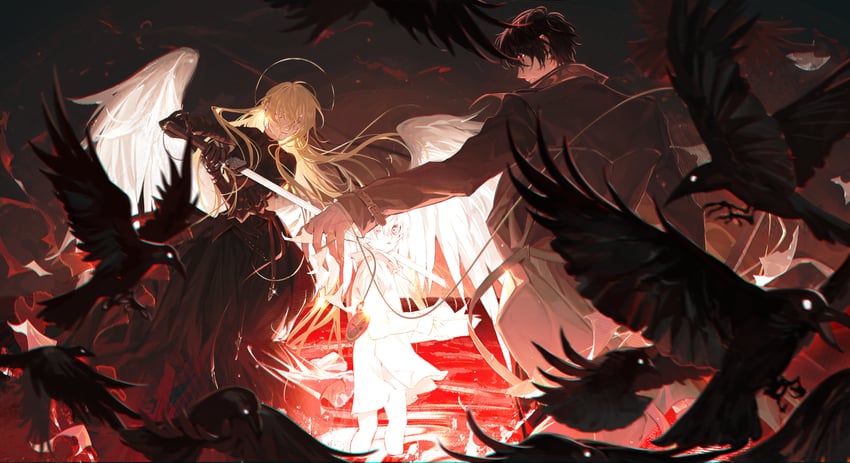 yoo joonghyuk, oldest dream, and uriel (omniscient reader's viewpoint) drawn by tack_ka_2_0