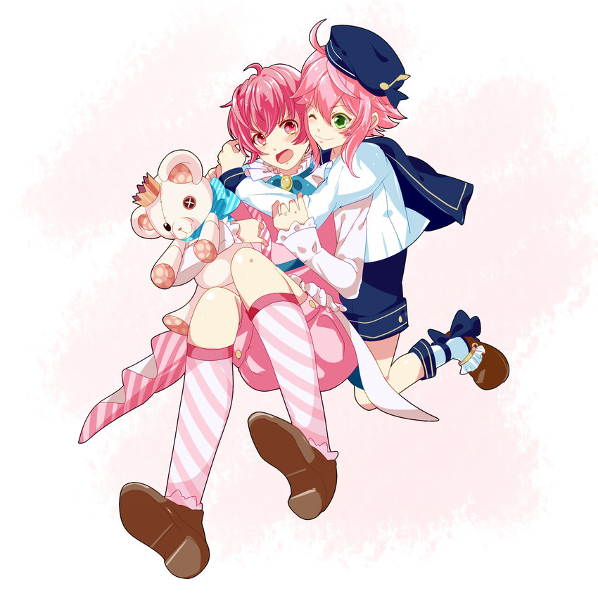 himemiya tori and hinata (ensemble stars! and 1 more) drawn by mio_(honey_peach)