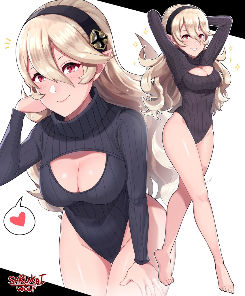 female corrin (fire emblem and 1 more) drawn by sarukaiwolf