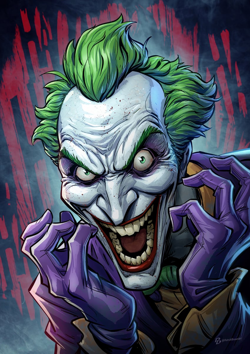 joker (dc comics and 1 more) drawn by patrick_brown