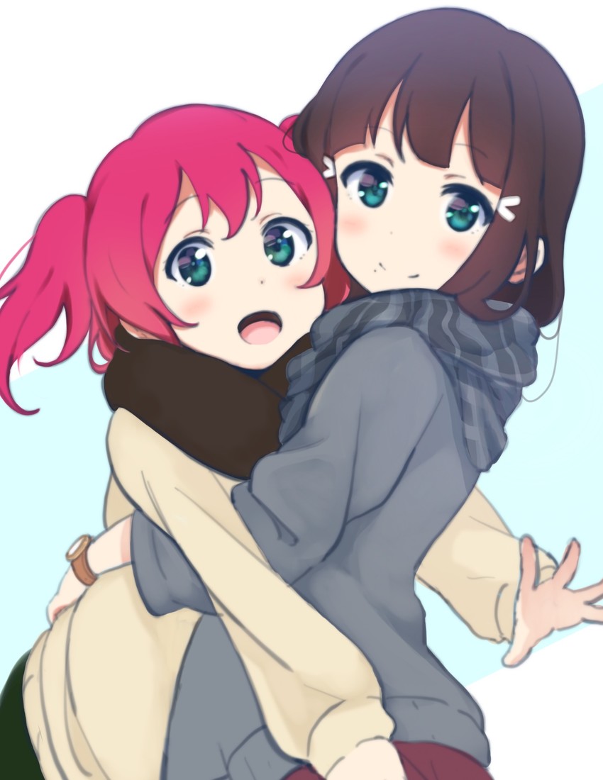 kurosawa dia and kurosawa ruby (love live! and 1 more) drawn by icehotmilktea
